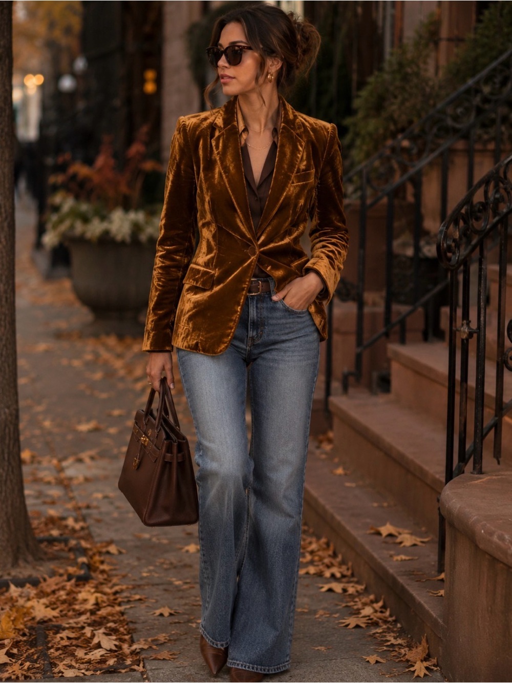Rich and luxurious velvet-like blazer. Size M